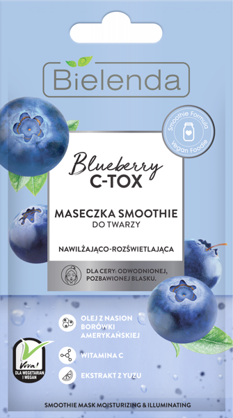 Bielenda Blueberry C Tox Moisturizing and Brightening Smoothie Mask 8g