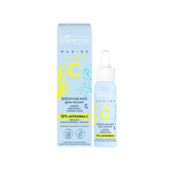 Bielenda C Marine Care Serum Glow-Booster Deeply Moisturizing and Illuminating for Night 30ml