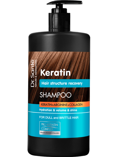 Dr. Sante Keratin Hair Shampoo for Dull and Brittle Hair 1000ml