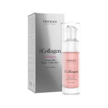 DuoLife Pro Collagen Elixir Rose Lifting Elixir for Skin Around Eyes Lips and Neck 30ml