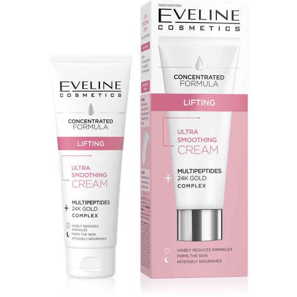 Eveline Concentrated Formula Lifting Ultra Smoothing Cream Multipeptides Gold 24K Complex 50ml