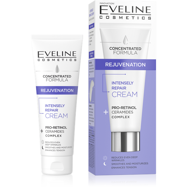 Eveline Concentrated Formula Rejuvenation Blue Repair Cream  Pro Retinol Ceramides 50ml