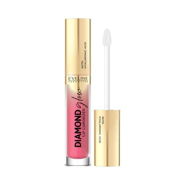 Eveline Diamond Lip Glow Lip Gloss with Hyaluronic Acid No. 09 Peach Dream 4.5ml