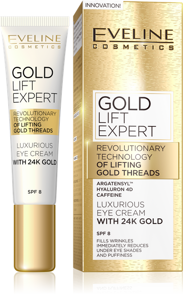 Eveline Gold Lift Expert Luxurious Golden Eye and Eyelid Cream SPF8 15ml