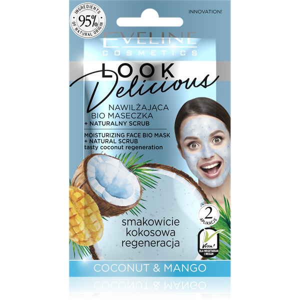 Eveline Look Delicious Moisturizing Face Mask with Bio Coconut and Mango 10ml