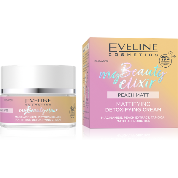 Eveline My Beauty Elixir Mattifying and Detoxifying Cream with Peach Extracts 50ml