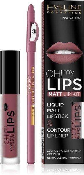 Eveline Oh My Lips Lipstick Matt Liquid Crayon No 06 Cashmere Rose 1 Piece