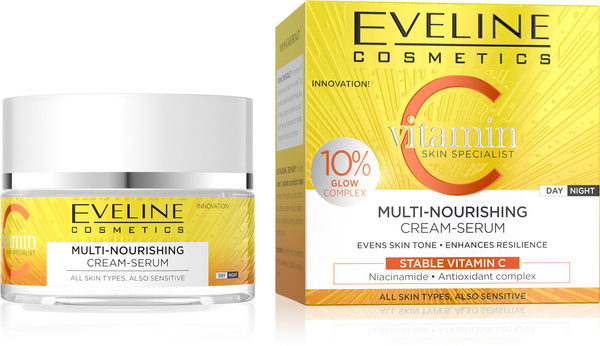 Eveline Skin Specialist Vitamin C Multi-nourishing Cream Serum for All Skin Types Day and Night 50ml