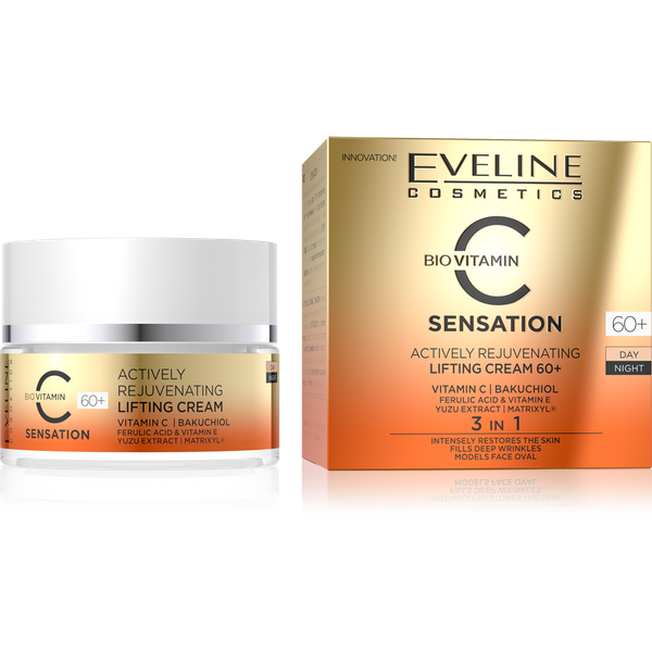 Eveline Vitamin C Sensation Intensively Firming Wrinkle Fillinng Cream for Day and Night 60+ 50ml