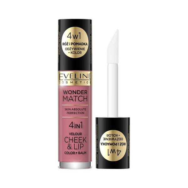 Eveline Wonder Match Cheek & Lip 4in1 Blush and Liquid Lipstick No.4 4.5ml