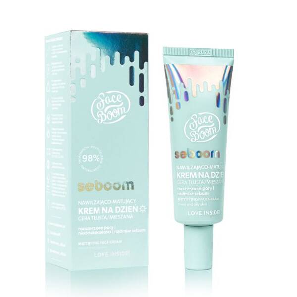 FaceBoom Seboom Moisturizing - Matting Day Cream Oily and Combination Skin 50ml Best Before 31.08.24