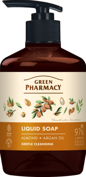 Green Pharmacy Almond and Argan Oil Liquid Soap 460ml