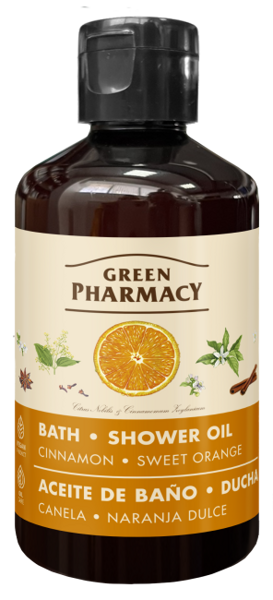 Green Pharmacy Bath and Shower Oil Cinnamon and Sweet Orange 250ml