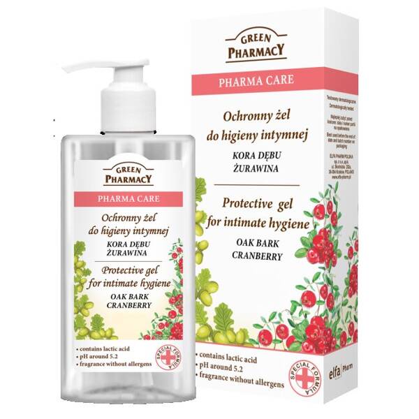 Green Pharmacy Intimate Hygiene Gel Bark Oak and Cranberry 300 ml