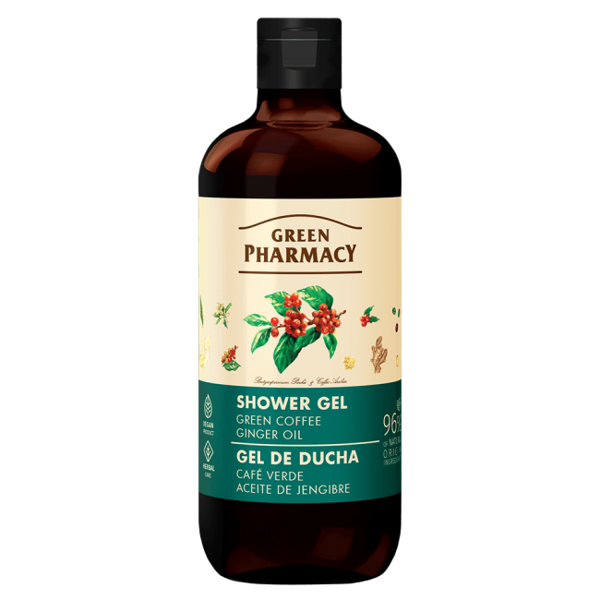 Green Pharmacy Shower Gel Green Coffee and Ginger Oil 500ml