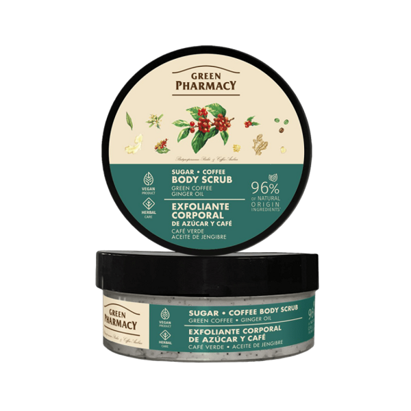 Green Pharmacy Sugar-Coffee Body Scrub Green Coffee and Ginger Oil 200ml