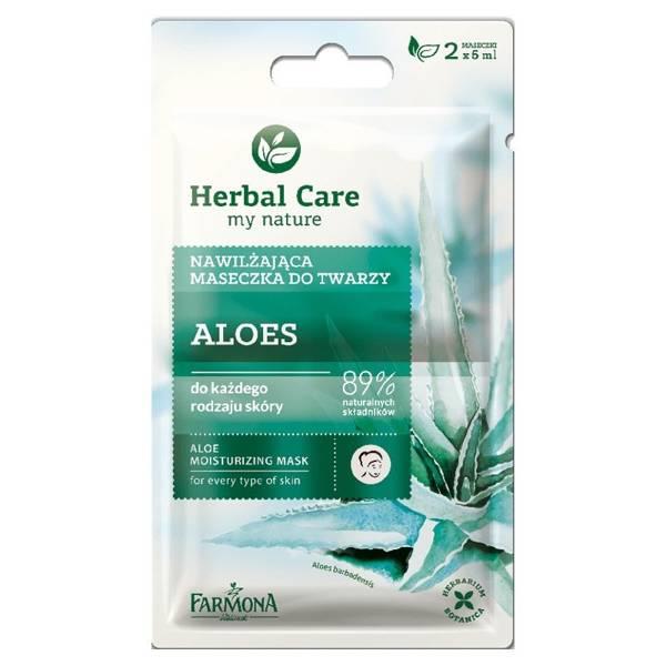 Herbal Care Moisturizing Mask with Aloe Vera for All Skin Types 2x5ml