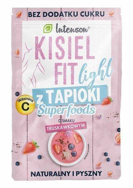 Intenson Superfoods Fit Light Tapioca Kissel Jelly with Strawberry Flavor and No Added Sugar 30g