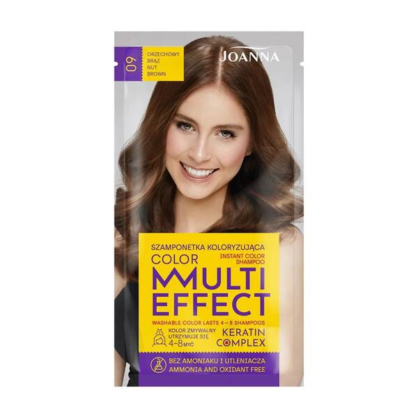 Joanna Multi Effect Color Coloring Shampoo Nut Brown No. 09 35g