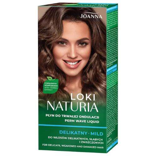 Joanna Naturia Curls Delicate Perm Liquid and Fixer with Herbal Complex for Delicate Weak and Damaged Hair 2x75ml