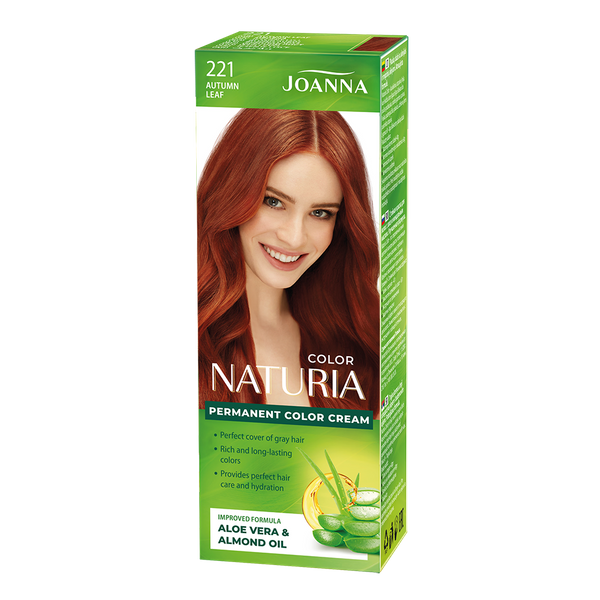 Joanna Naturia Permanent Hair Color Dye Care Shine No. 221 Autumn Leaf 100ml