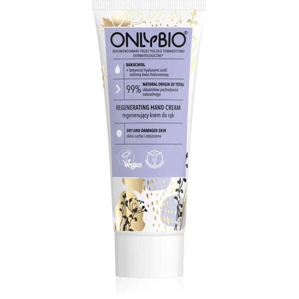 OnlyBio Regenerating Hand Cream with Bakuchiol for Dry Irritated Skin 75ml