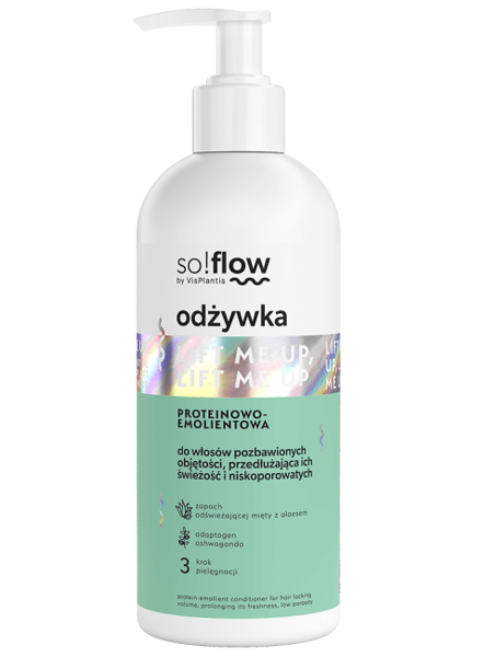 So!Flow by Vis Plantis Protein-Emollient Conditioner for Hair Without Volume Prolonging Their Freshness 300ml