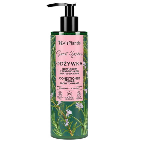 Vis Plantis Secret Garden Conditioner for Oily Hair with Rosemary and Milk Thistle 400ml