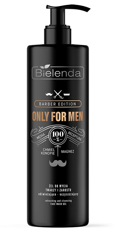  Bielenda Only for Men Barber Edition Facial and Beard Wash Gel Refreshing and Cleansing 190g