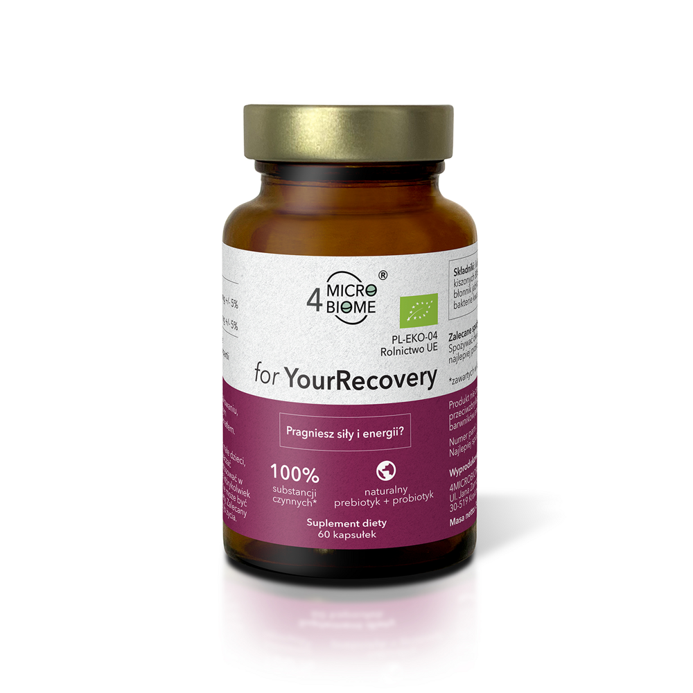 4 Microbiome for YourRecovery Natural Prebiotic and Probiotic 60 Capsules