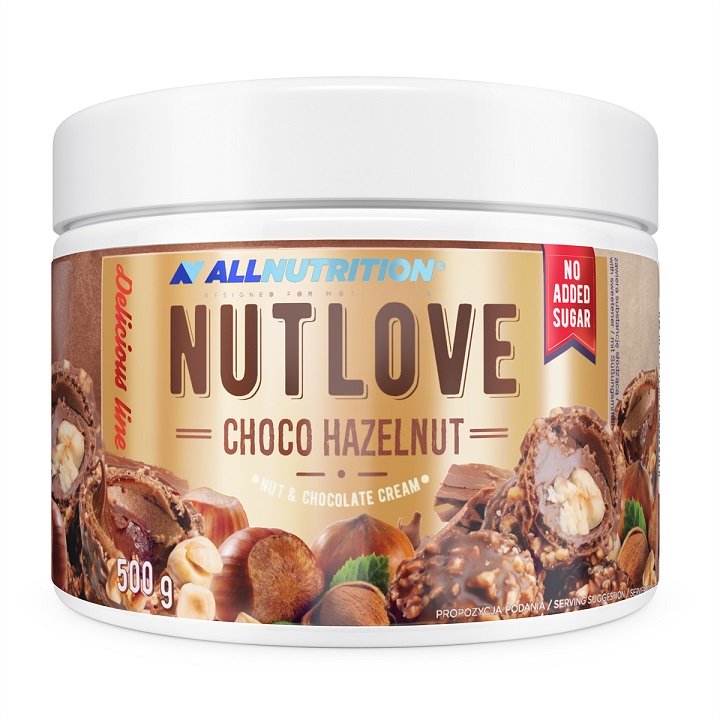 AllNutrition NutLove Choco Hazelnut Chocolate Cream with No Sugar 500g