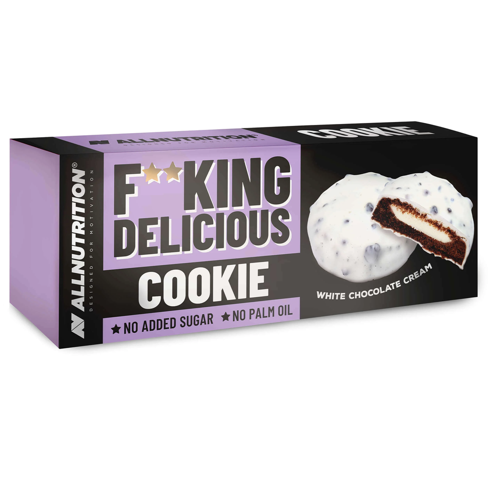 Allnutrition Fitking Delicious Cookie White Choco Cream Crispy Cocoa Cookies 128g