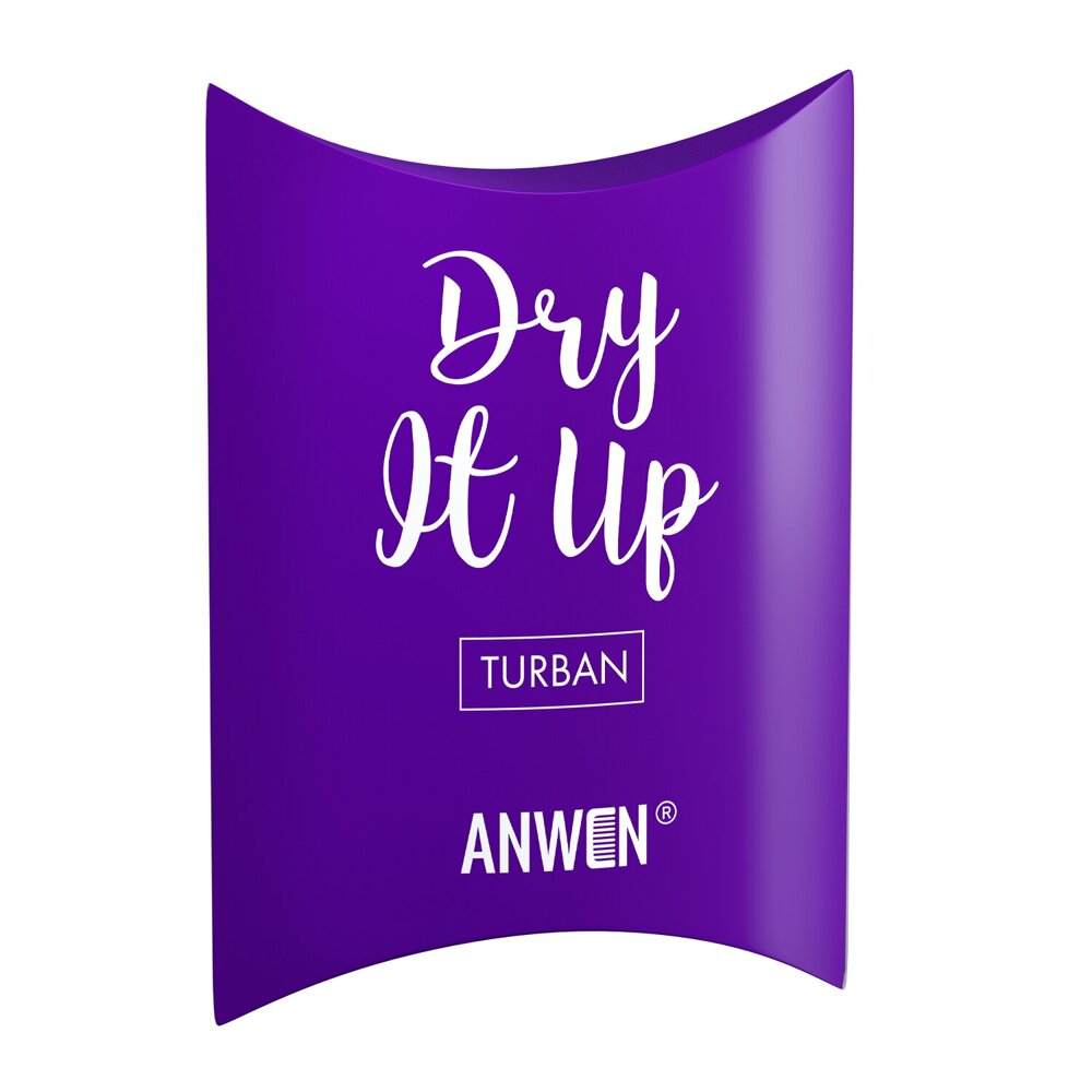 Anwen Turban Dry It Up Night Treatment for Hair Care Purple Color 1 Piece