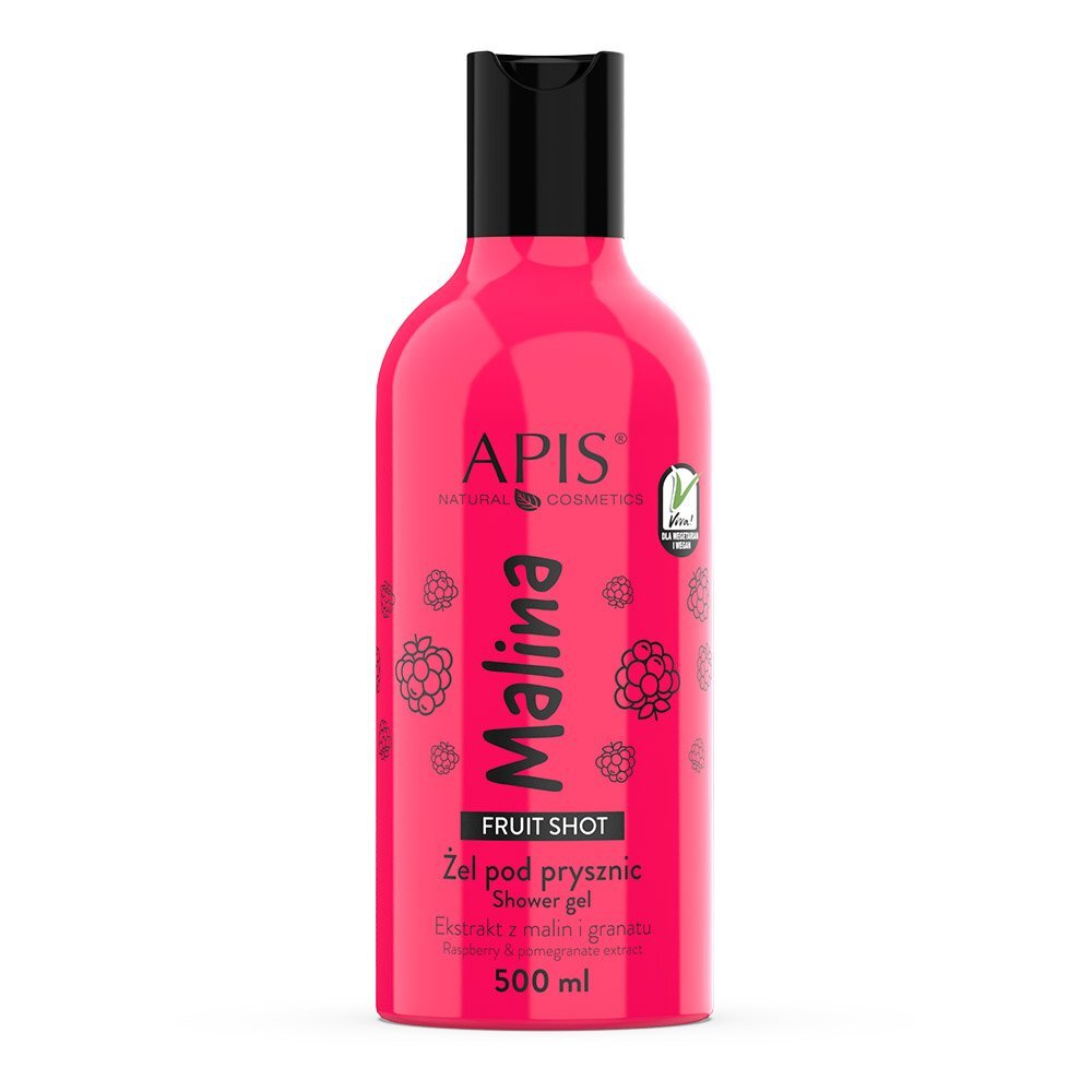 Apis Fruit Shot Raspberry Shower Gel for all Skin Types 500ml