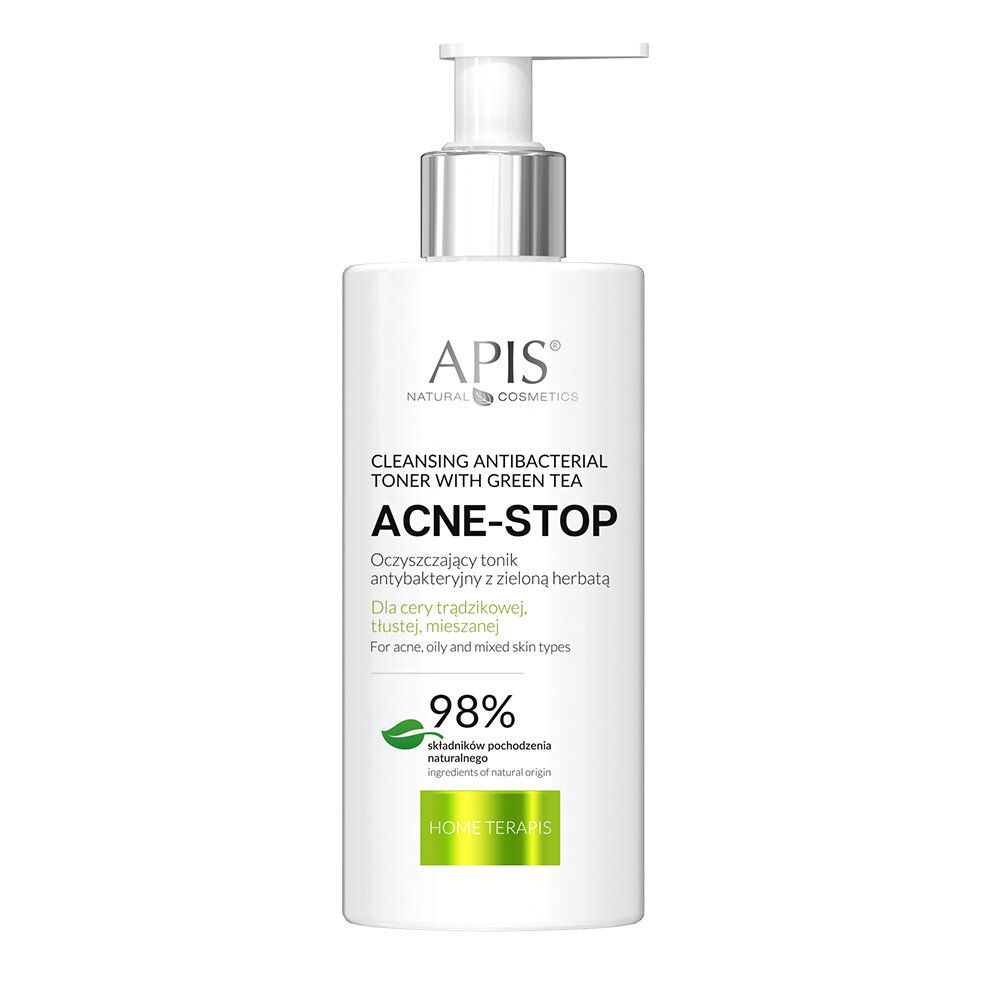 Apis Home terApis Acne Stop Cleansing Antibacterial Tonic with Green Tea 300ml