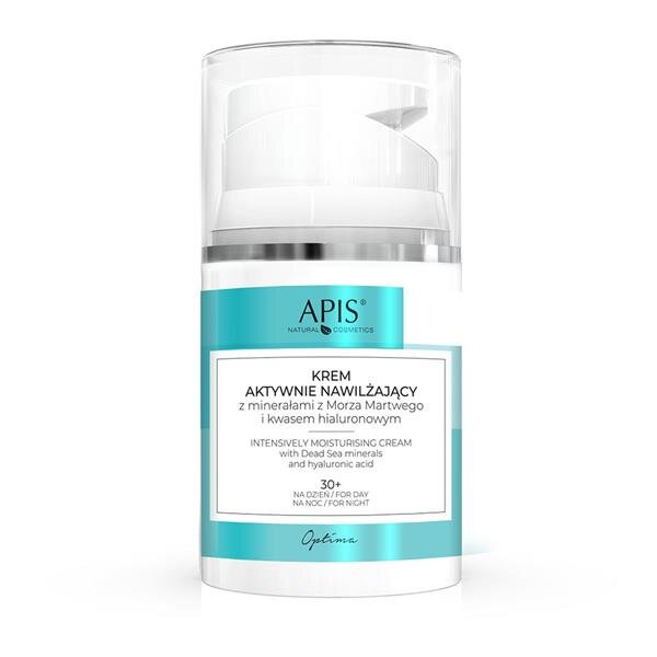 Apis Optima Actively Moisturizing Cream with Dead Sea Minerals and Hyaluronic Acid 30+ for All Skin Types 50ml