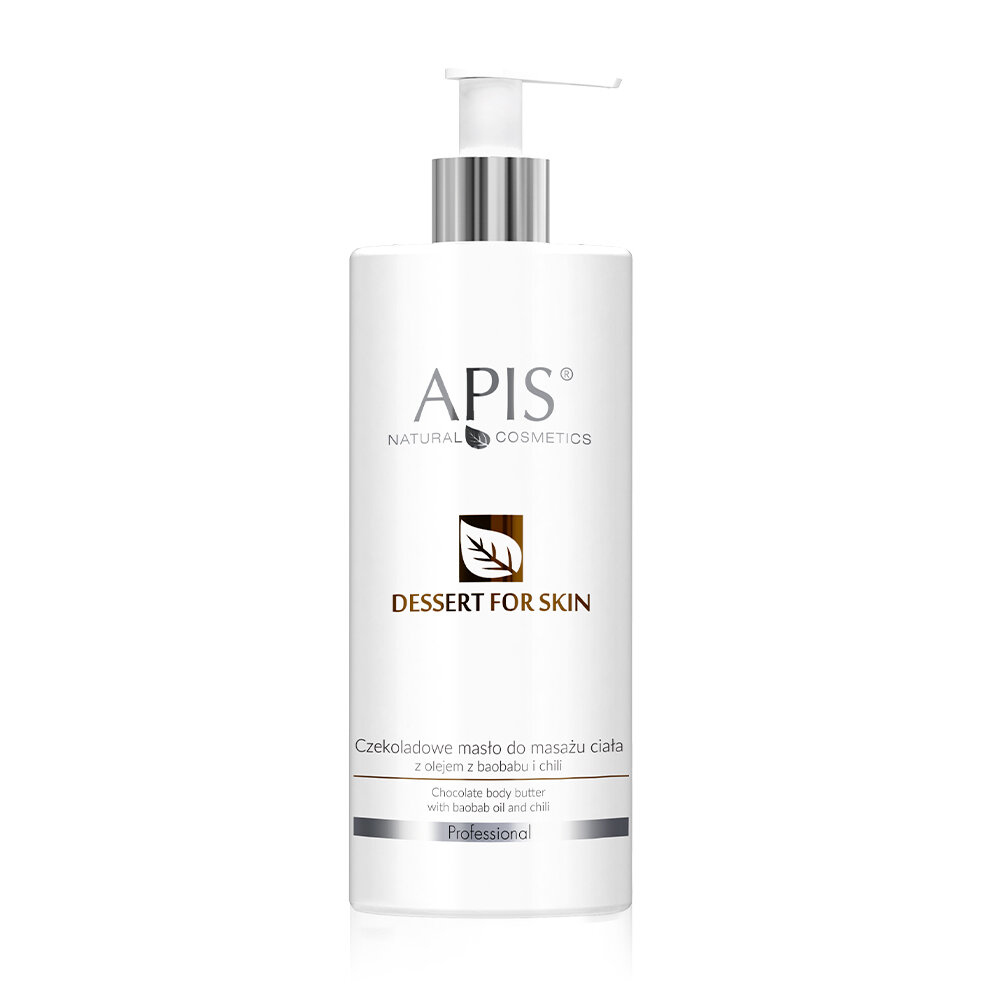 Apis Professional Dessert for Skin Chocolate Body Massage Butter with Baobab Oil and Chili 500ml