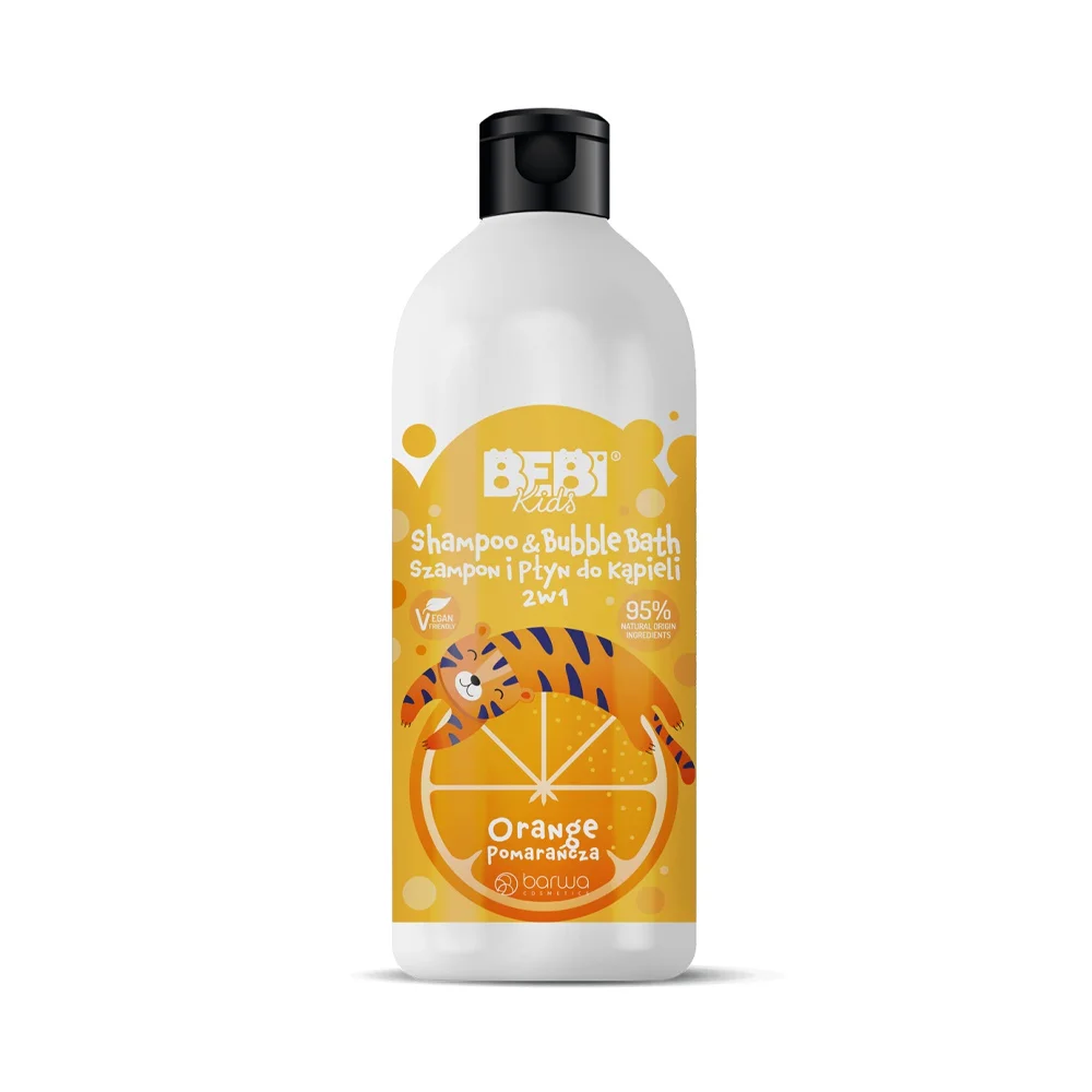 Barwa Bebi Kids Orange Shampoo and Bath Liquid 2in1 for Children from 1 Year of Life 500ml