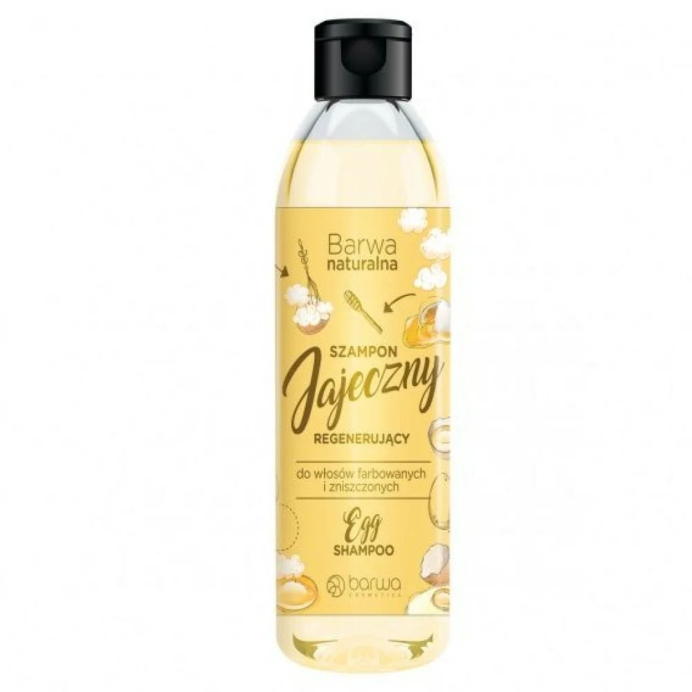 Barwa Natural Regenerating Egg Shampoo for Colored and Damaged Hair 300ml