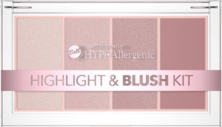 Bell HypoAllergenic Highlight&Blush Kit Matte Blush Illuminating Powders Set 01 20g
