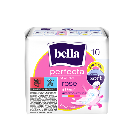 Bella Perfecta Ultra Rose Extra Soft Sanitary Pads 10 Pieces