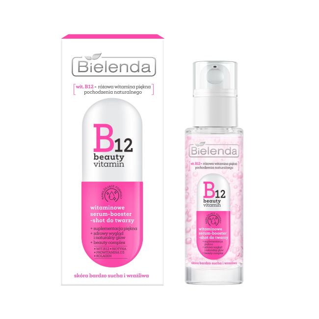 Bielenda B12 Beauty Vitamin Face Serum-Booster for Very Dry and Sensitive Skin 30ml