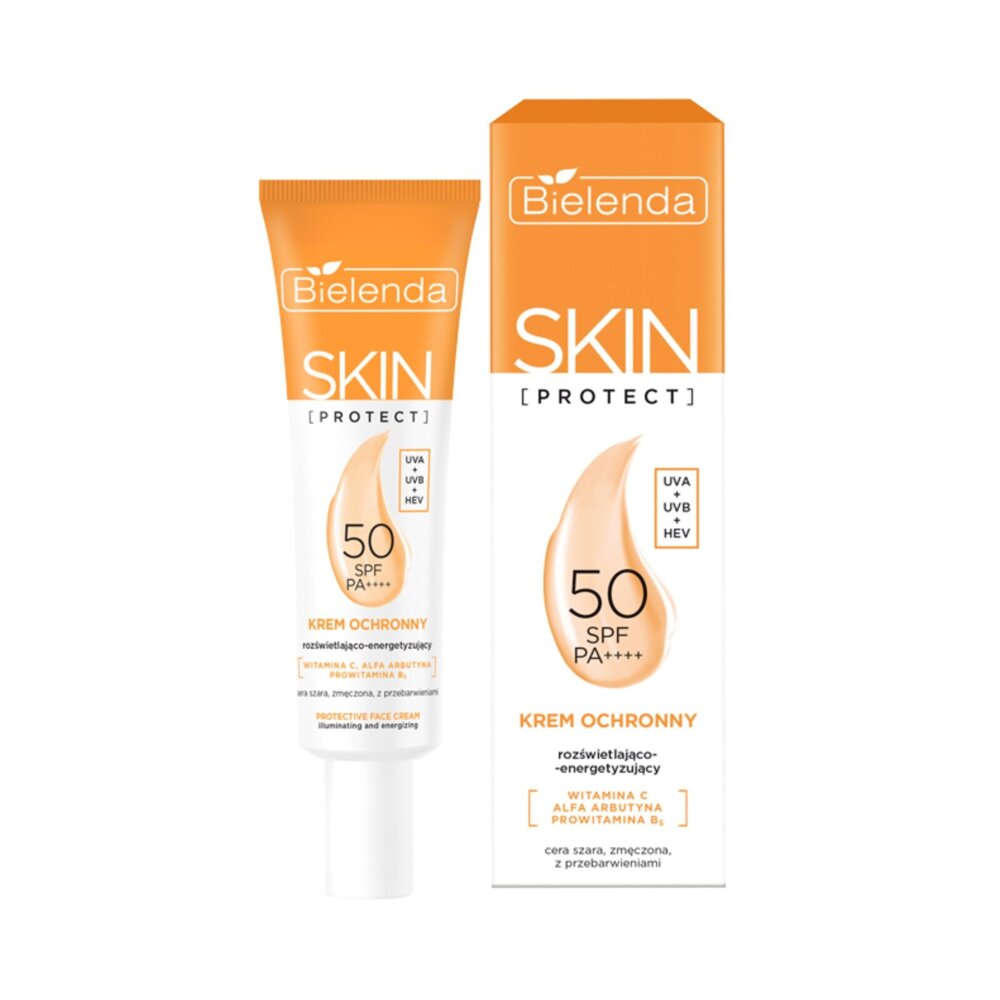 Bielenda Skin Protect Protective Protective Cream Illuminating - Energizing PA++++UVA + UVB + HEV SPF50 40ml