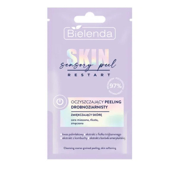 Bielenda Skin Restart Sensory Cleansing Peel Fine-Grained Peeling Softening Skin for Oily Skin 8g