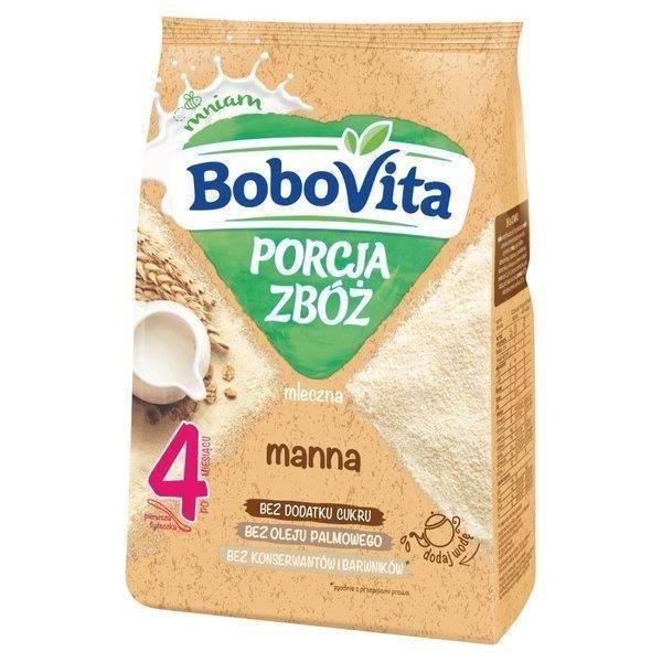 BoboVita Cereal Portion Milk Manna without Added Sugar for Babies after 4 Months 210g