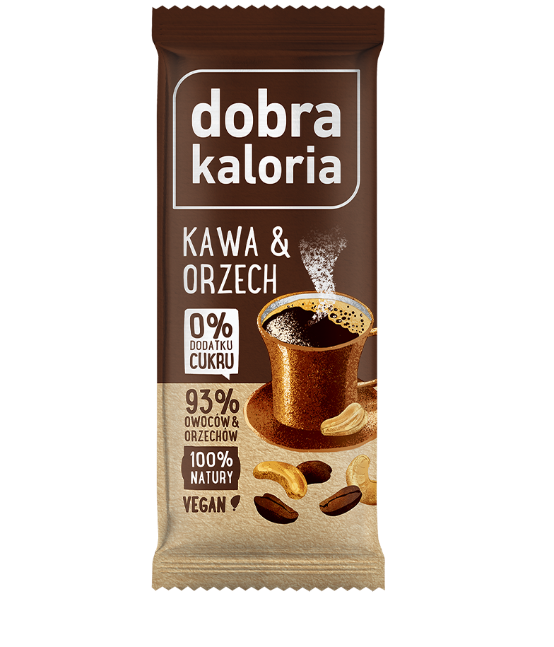 Dobra Kaloria Coffee and Nut Bar Perfect Healthy Snack without Sugar 35g