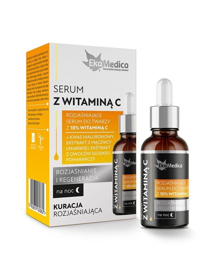 EkaMedica Brightening Regenerating Face Serum with 10% Vitamin C for Night 20ml