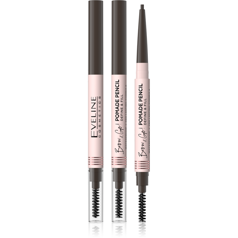 Eveline Brow & Go Waterproof Pomade Eyebrow Pencil Dark Brown 1 Piece