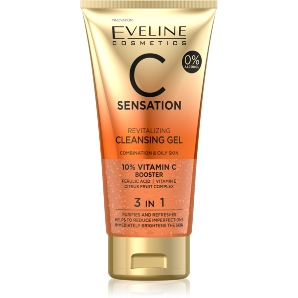 Eveline C Sensation Revitalizing Cleansing Wash Gel 3in1 for Oily and Combination Skin 150ml