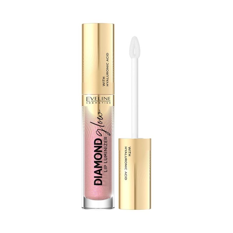 Eveline Diamond Lip Glow Lip Gloss with Hyaluronic Acid No. 08 Honey Glam 4.5ml